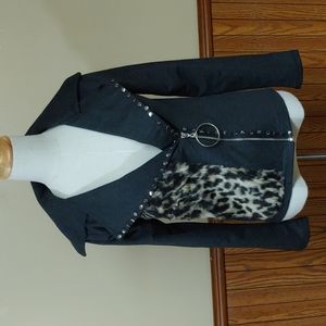 Q Design Lab 🆕 Leopard and Gems Jacket XS